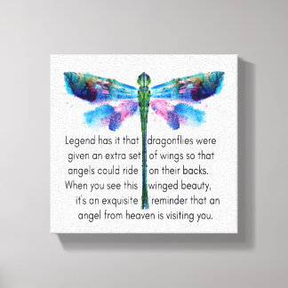 Dragonfly und Engel Leinwanddruck