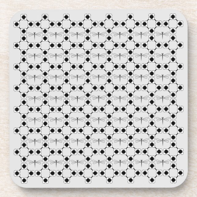 Dragonfly - Untersetzer aus grauem Kunststoff - Se (Vorderseite)