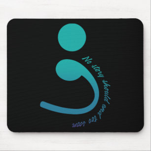 Dragonfly Warrior Semicolon Suicide Prevention Awa Mousepad