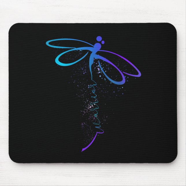Dragonfly Warrior Semicolon Suicide Prevention Awa Mousepad (Vorne)