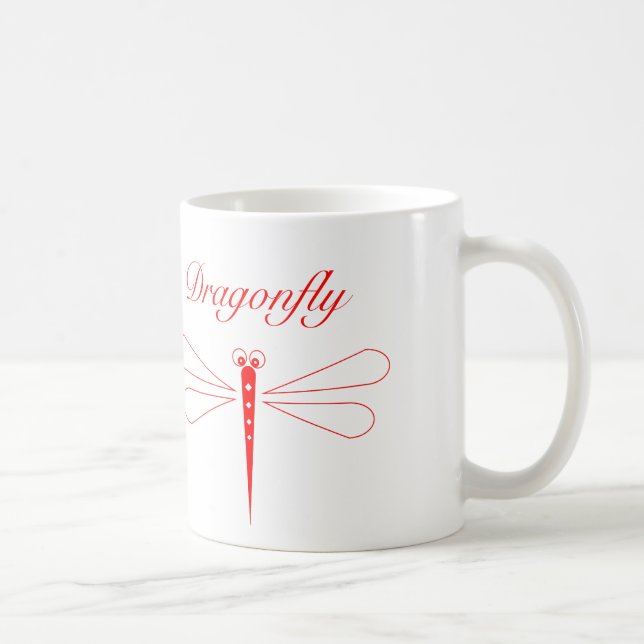 Dragonfly - White 11 oz Klassische Weiße Tasse (Rechts)