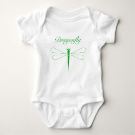 Dragonfly - White Baby Jersey Bodysuit Strampler