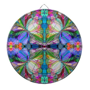Dragonfly Wildblume Garden Abstrakt Dartscheibe