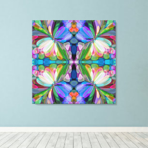 Dragonfly Wildblume Garden Abstrakt Leinwanddruck