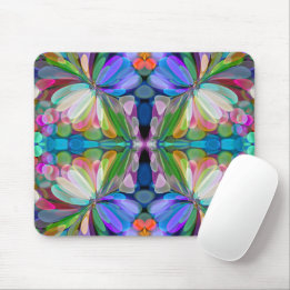 Dragonfly Wildblume Garden Abstrakt Mousepad