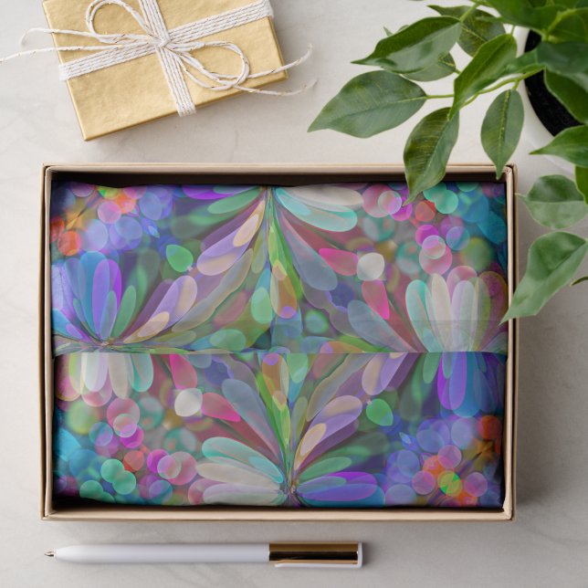 Dragonfly Wildblume Garden Abstrakt Seidenpapier (Geschenk)