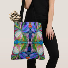 Dragonfly Wildblume Garden Abstrakt Tasche
