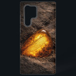 Dragonfly Wing in Amber Samsung Galaxy Hülle<br><div class="desc">Experience the "Impossible Canvas" with this glowing prehistoric specimen. This case showcases a 3D-rendered dragonfly wing trapped in a translucent teardrop of golden amber, set into dark slate rock. The internal glow of the amber creates a striking contrast against the dark stone. Carefully positioned to avoid camera interference, this design...</div>