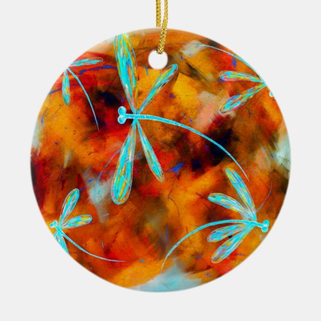 Dragonfly-Wüste Flit Keramikornament (Vorne)