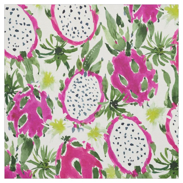 DRAGONFRUITY Dragon Frucht Pink Pitaya Stoff (Muster)
