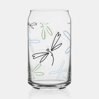 Dragonlies Motif Drinkware Set
