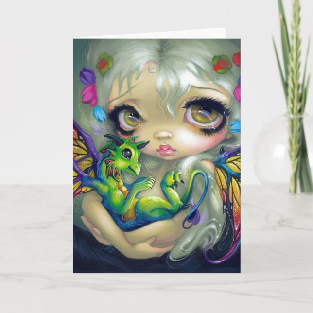 "Dragonling chéri carte de voeux d'IV" (Devant)