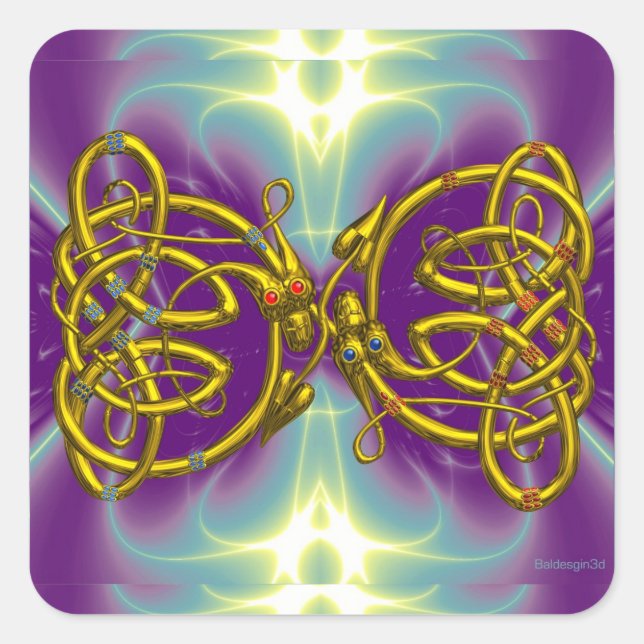 DRAGONLOVE QUADRATISCHER AUFKLEBER (Vorderseite)