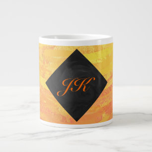 Dragons Augenorange und Schwarze Monogramm Jumbo-Tasse