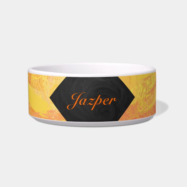 Dragons Augenorange und Schwarze Monogramm Napf (Vorderseite)