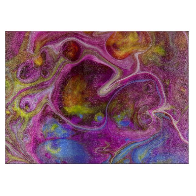 Dragon's blutgläsernes Schneidebrett (Vorderseite)