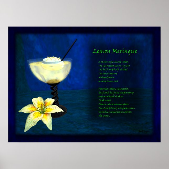 Dragons Cocktail Bar: Lemon Meringue Poster (Vorne)