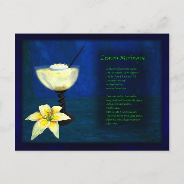 Dragons Cocktail Bar: Lemon Meringue Postkarte (Vorderseite)
