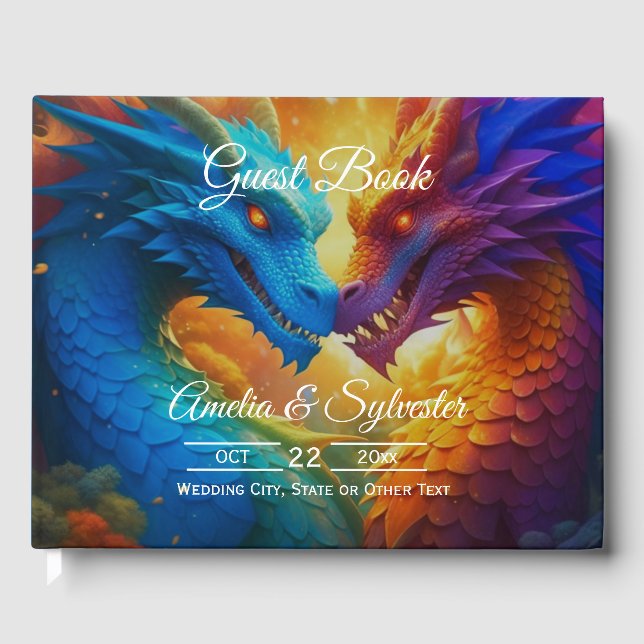 Dragons colorés dans Love Blue Mariage livre d'inv (Recto)