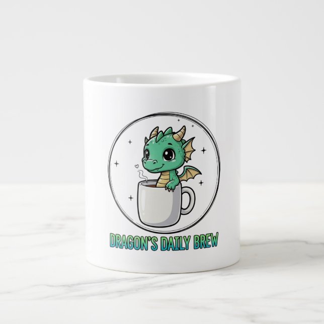 Dragon's Daily Brew Jumbo-Tasse (Vorderseite)