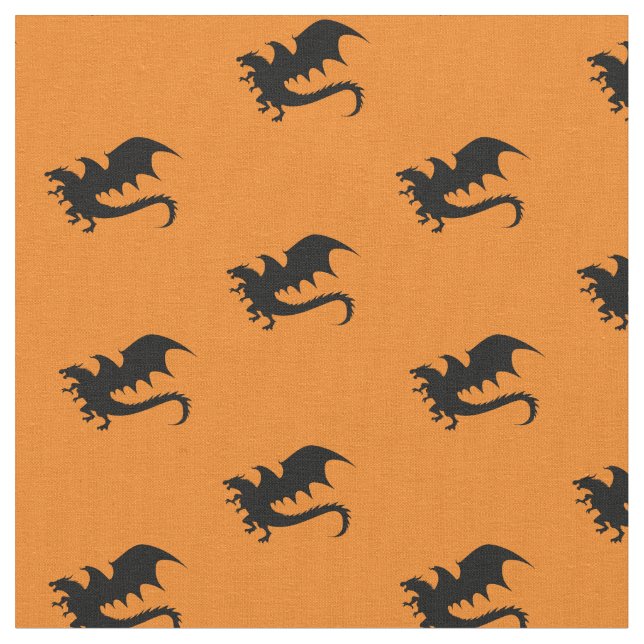 Dragons DND-Silhouetten Stoff (Nahaufnahme)