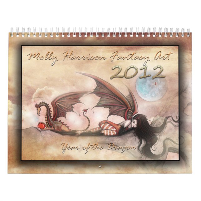 Dragons et fées du calendrier mural 2012 (Protection)