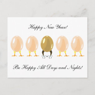 dragons et poulets Carte postale personnalisée