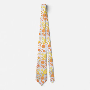 Dragons Eye Orange Polka Dot Pattern Krawatte
