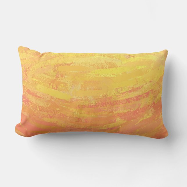 Dragons Eye Orange Textur Lendenkissen (Vorderseite)