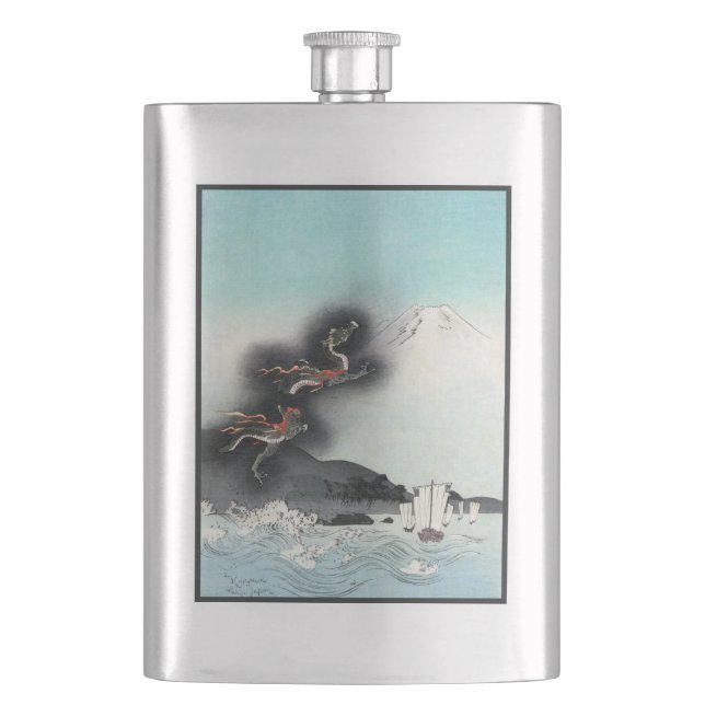 Dragon's Fury Sea Battle for Mount Fuji, Japan Flachmann (Vorderseite)