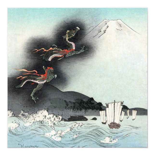 Dragon's Fury Sea Battle for Mount Fuji, Japan Fotodruck (Vorne)