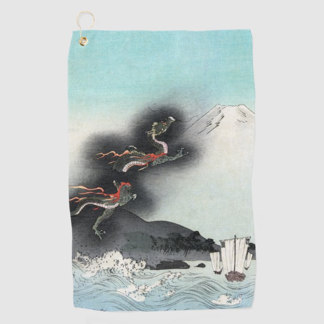Dragon's Fury Sea Battle for Mount Fuji, Japan Golfhandtuch (Vorderseite)