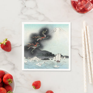 Dragon's Fury Sea Battle for Mount Fuji, Japan Serviette
