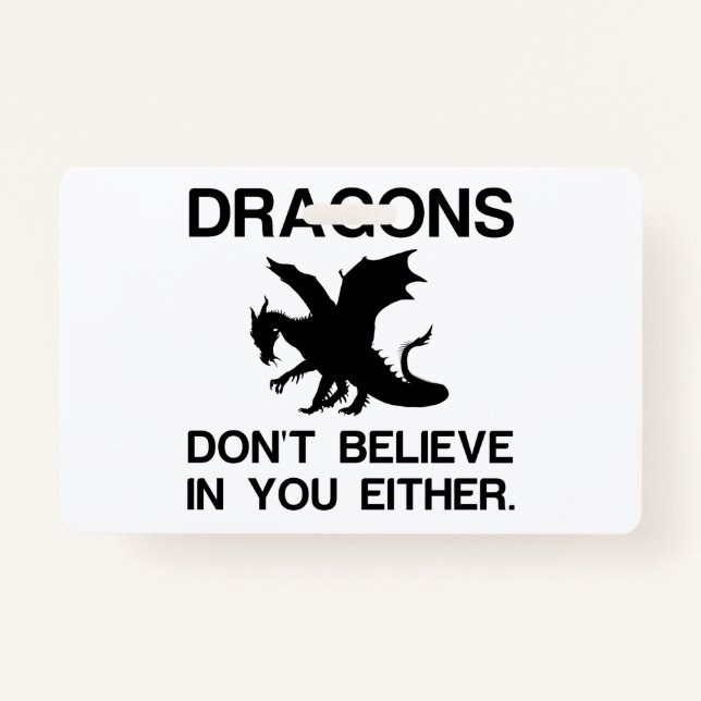 DRAGONS GLAUBEN AUCH NICHT AN SIE AUSWEIS (Vorderseite)