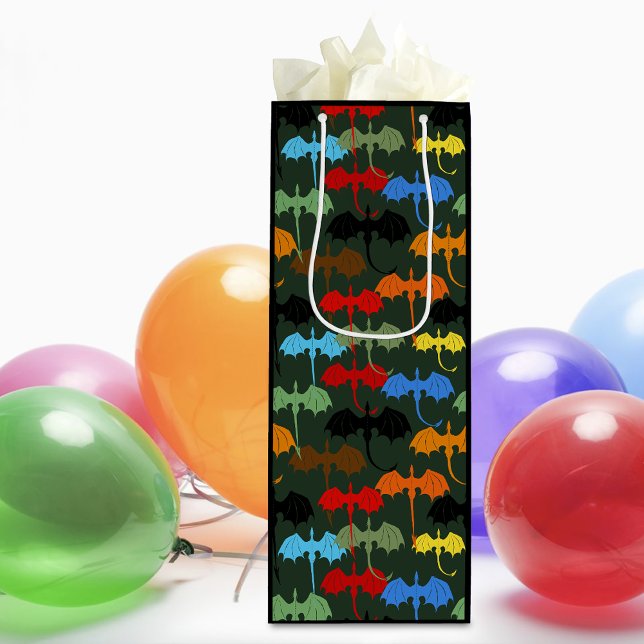 Dragons Green Flight Fantasy Geschenktüte Für Weinflaschen (Von Creator hochgeladen)