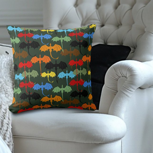 Dragons Green Flight Fantasy Kissen (Von Creator hochgeladen)