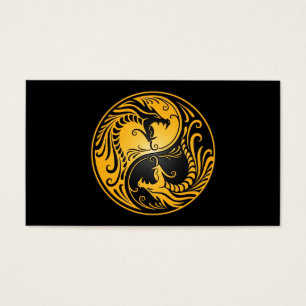 Dragons jaunes et noirs de Yin Yang