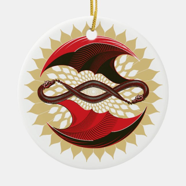 Dragons Keramik Ornament (Vorne)