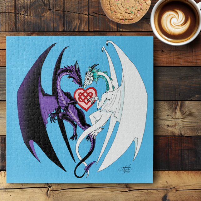 Dragons Liebe Heart Blue (Von Creator hochgeladen)