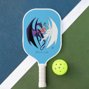 Dragons Liebe Hearts Blue Pickleball Schläger