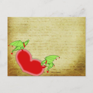Dragons Liebe lettar Postkarte