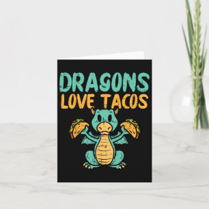 Dragons Liebe Tacos Niedlich Cinco De Mayo Mexiko Karte
