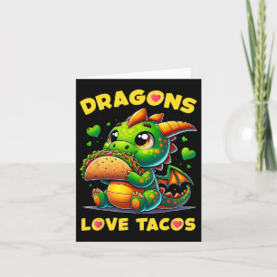 Dragons Liebe Tacos Niedlich Cinco De Mayo Mexiko  Karte