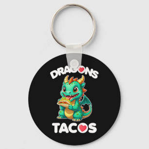 Dragons Liebe Tacos Niedlich Cinco De Mayo Mexiko Schlüsselanhänger
