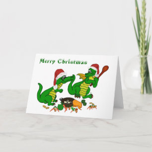 Dragons - Merry Christmas ! - today I will cook Feiertagskarte