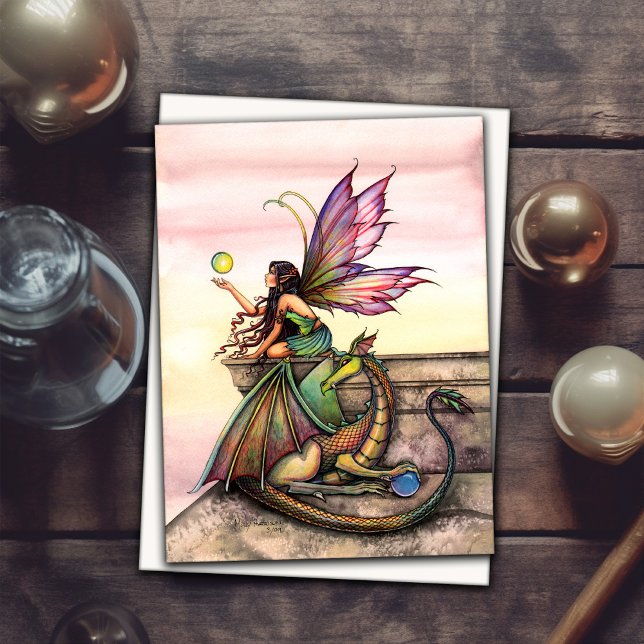 Dragon's Orbs Fairy Art von Molly Harrison Karte (Von Creator hochgeladen)