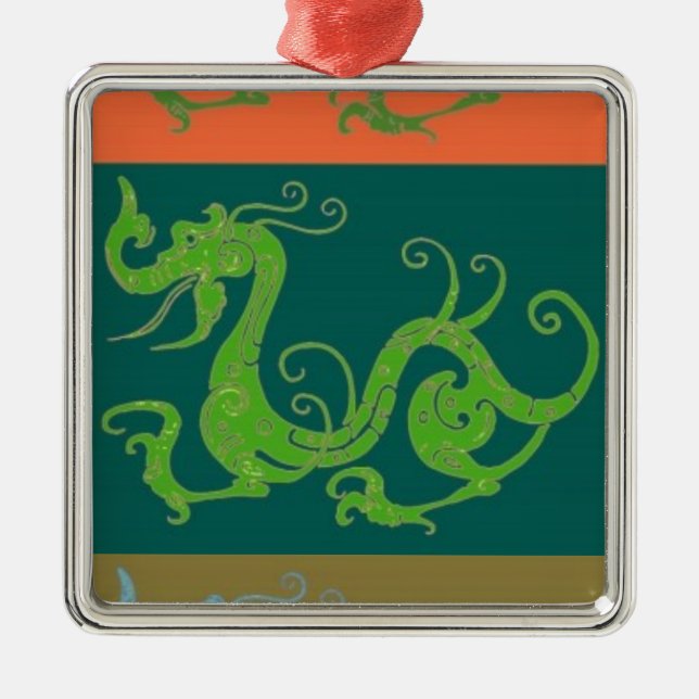 Dragons Ornament Aus Metall (Vorne)