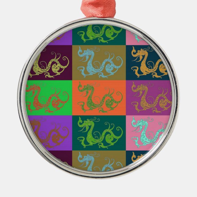 Dragons Ornament Aus Metall (Vorne)