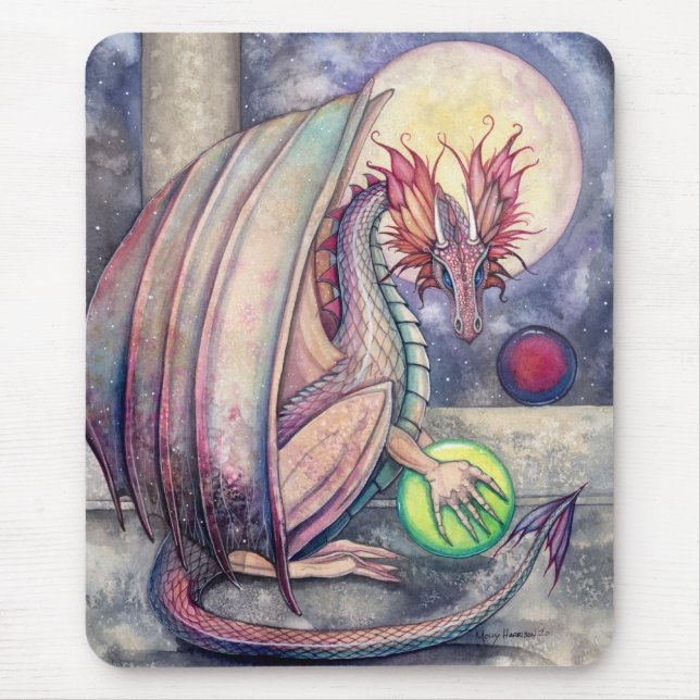 Dragon's Perch Fantasy Art Mousepad (Vorne)