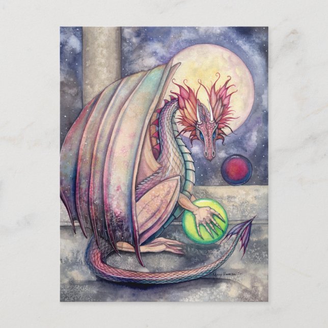 Dragon's Perch Fantasy Art Postcard Postkarte (Vorderseite)